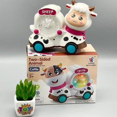 Double-Sided Sheep & Cattle Toy with Light & Sound
